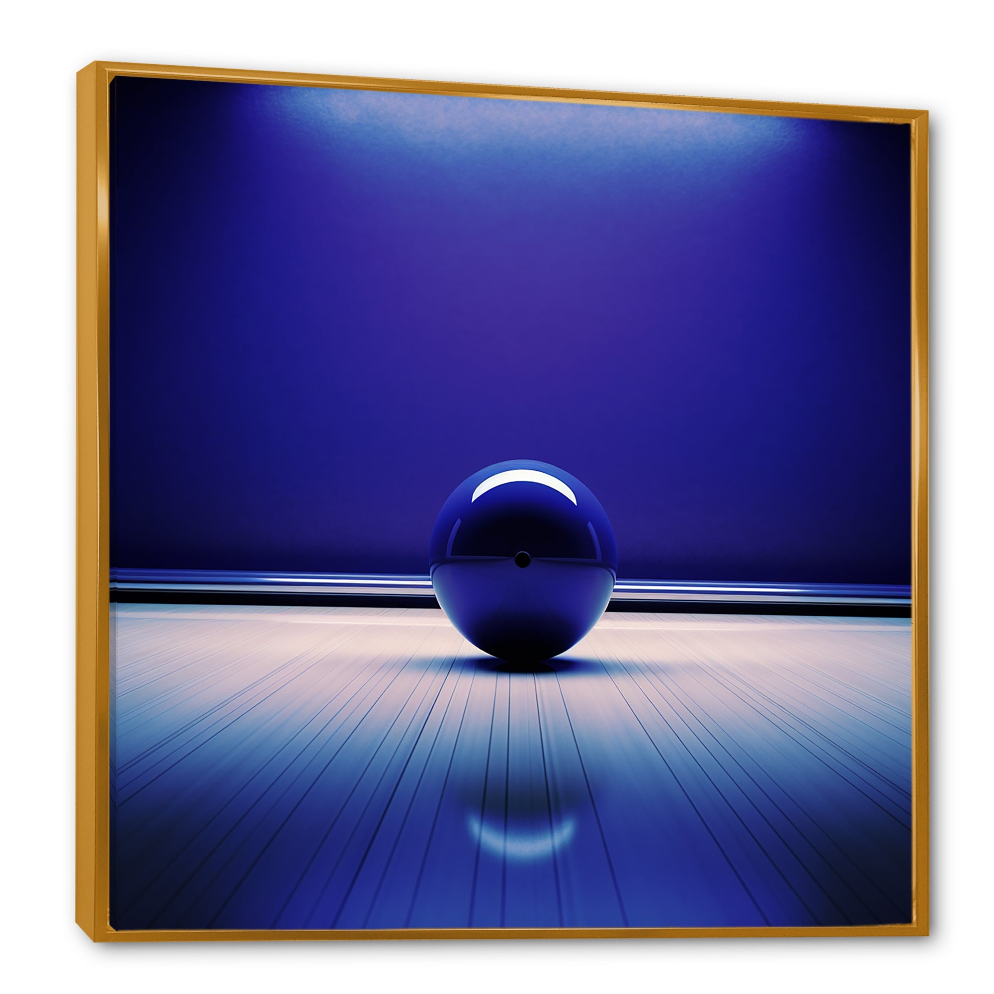 Bowling Indigo Impact - Bowling Canvas Wall Art