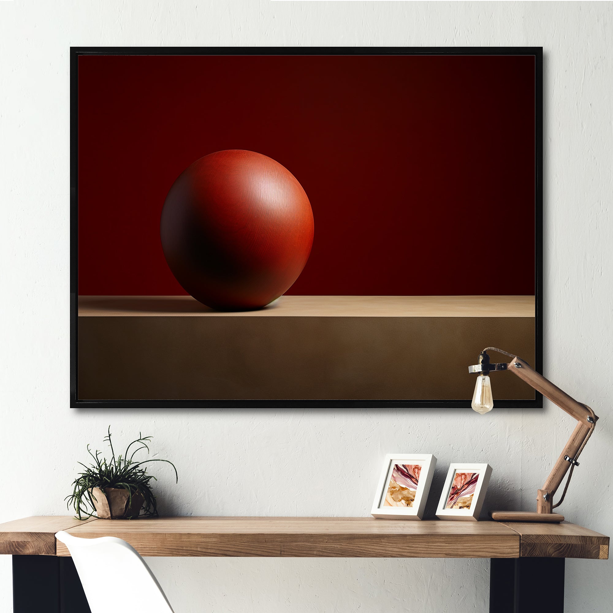 Maroon Momentum Ball - Bowling Canvas Wall Art