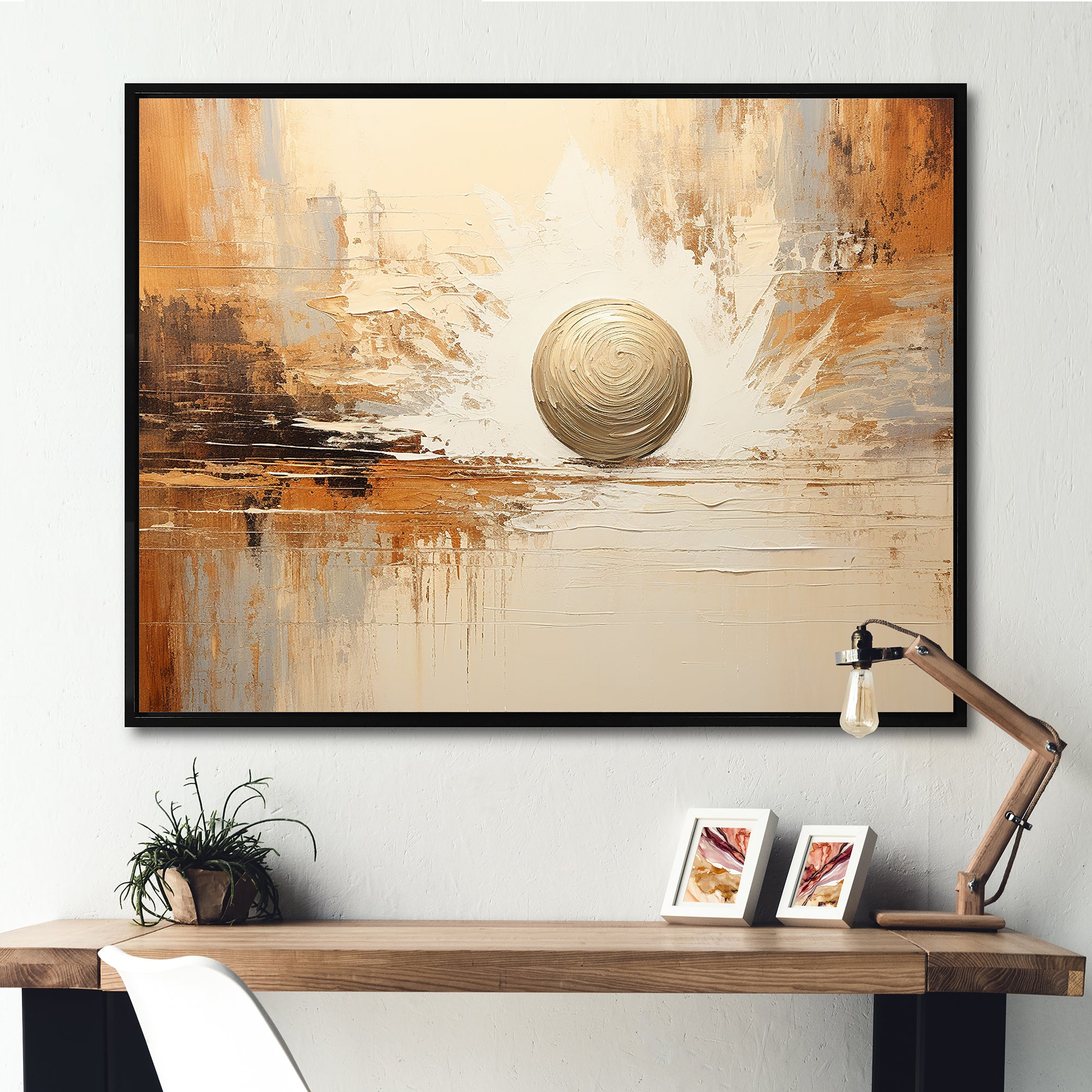 Beige Minimalism Bowling - Bowling Canvas Wall Art