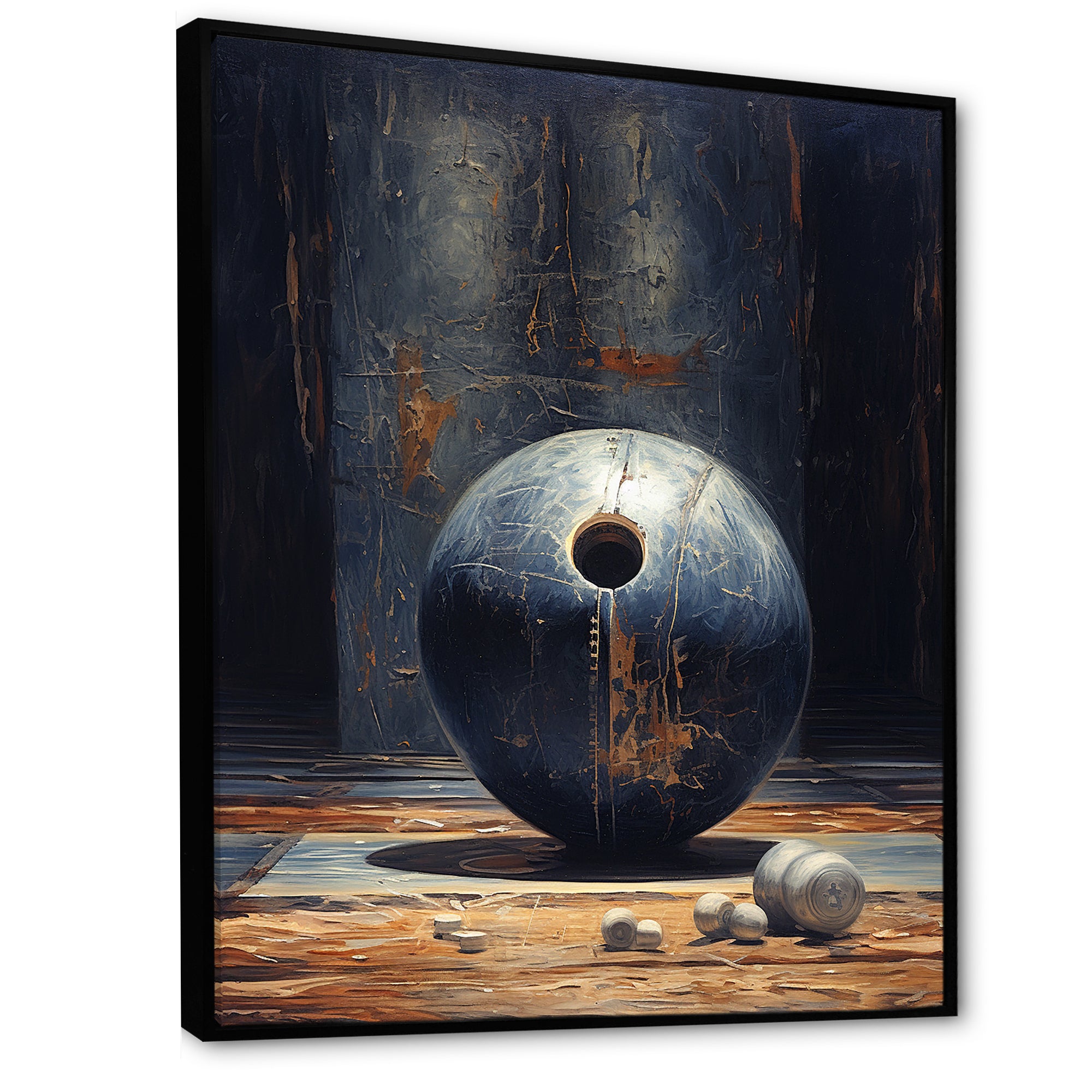 Navy Knockdown - Bowling Canvas Wall Art