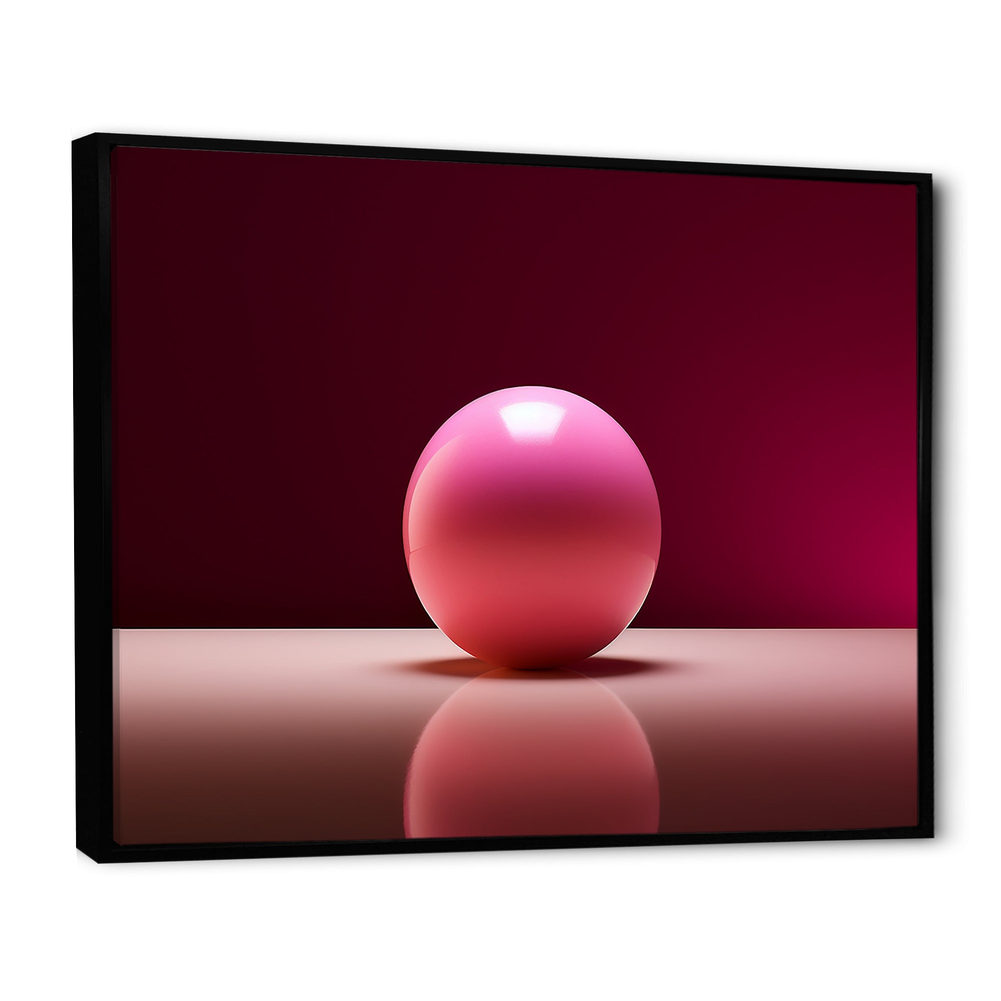 Pink Rose Roll - Bowling Canvas Wall Art