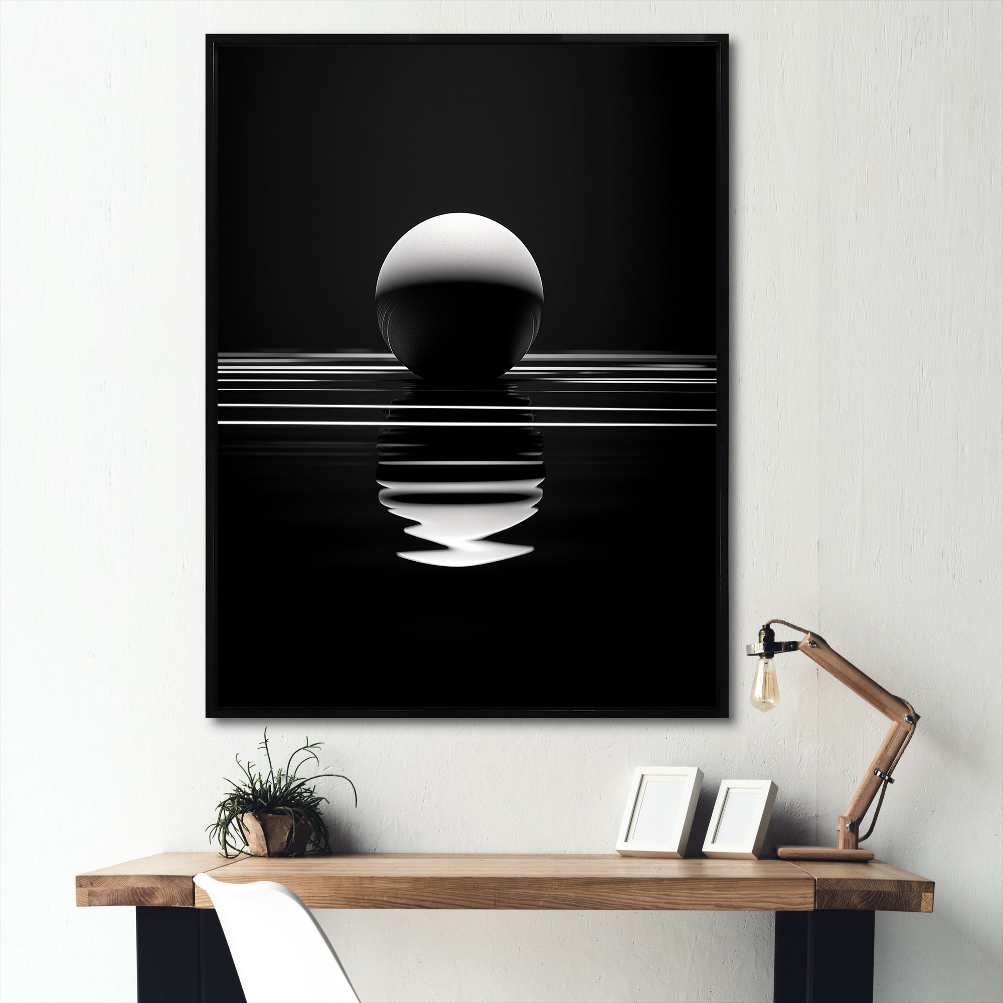 Sapphire Strike Ball Reflection - Bowling Canvas Wall Art