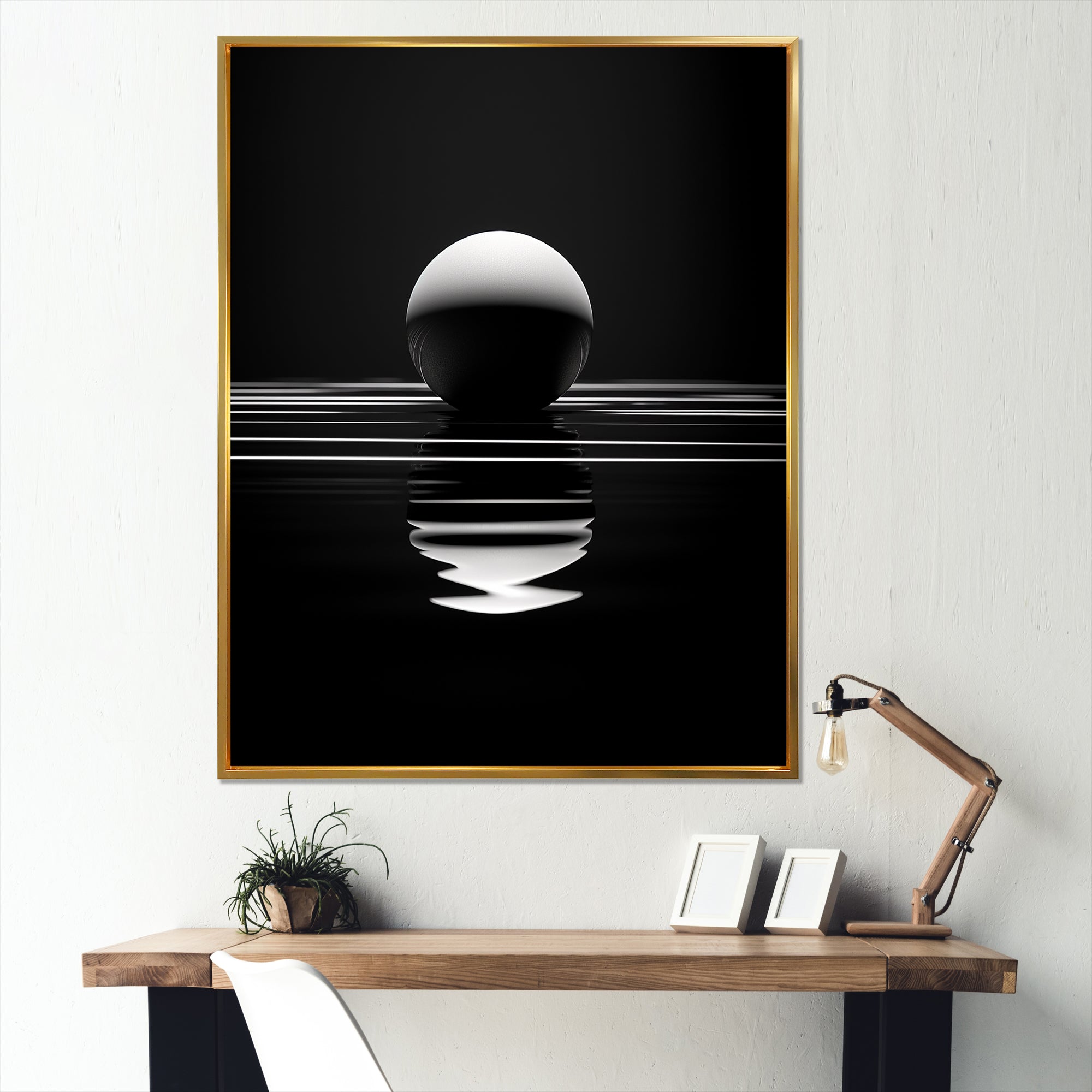 Sapphire Strike Ball Reflection - Bowling Canvas Wall Art