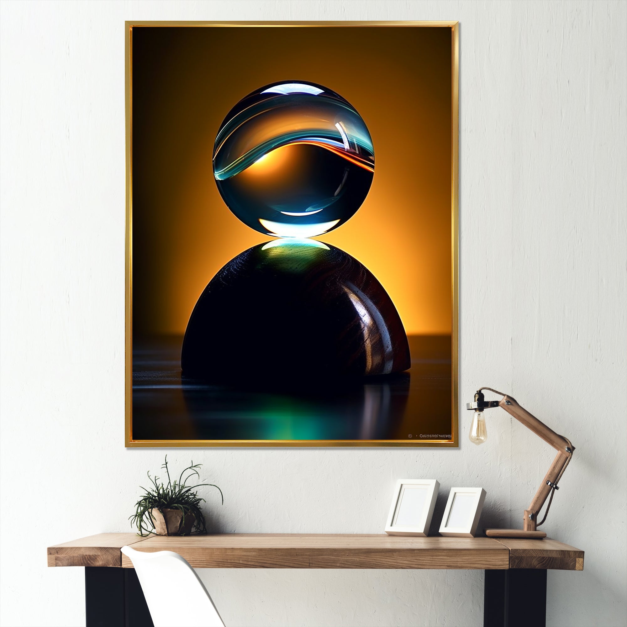 Sapphire Strike Ball Reflection I - Bowling Canvas Wall Art