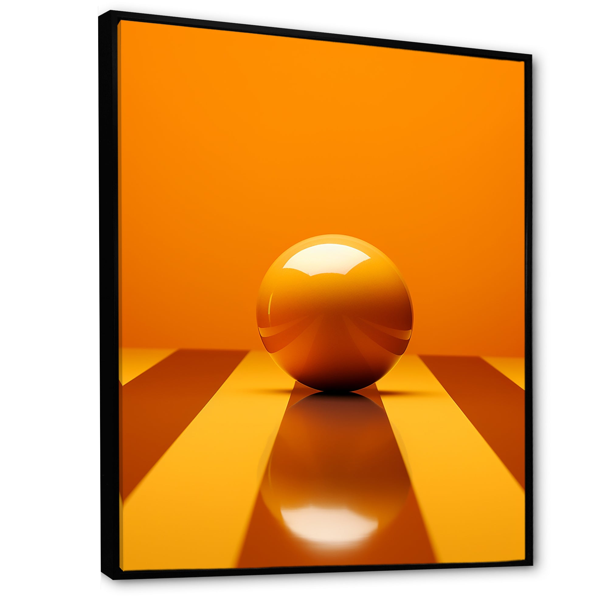 Bowling Tangerine Triumph - Bowling Canvas Wall Art