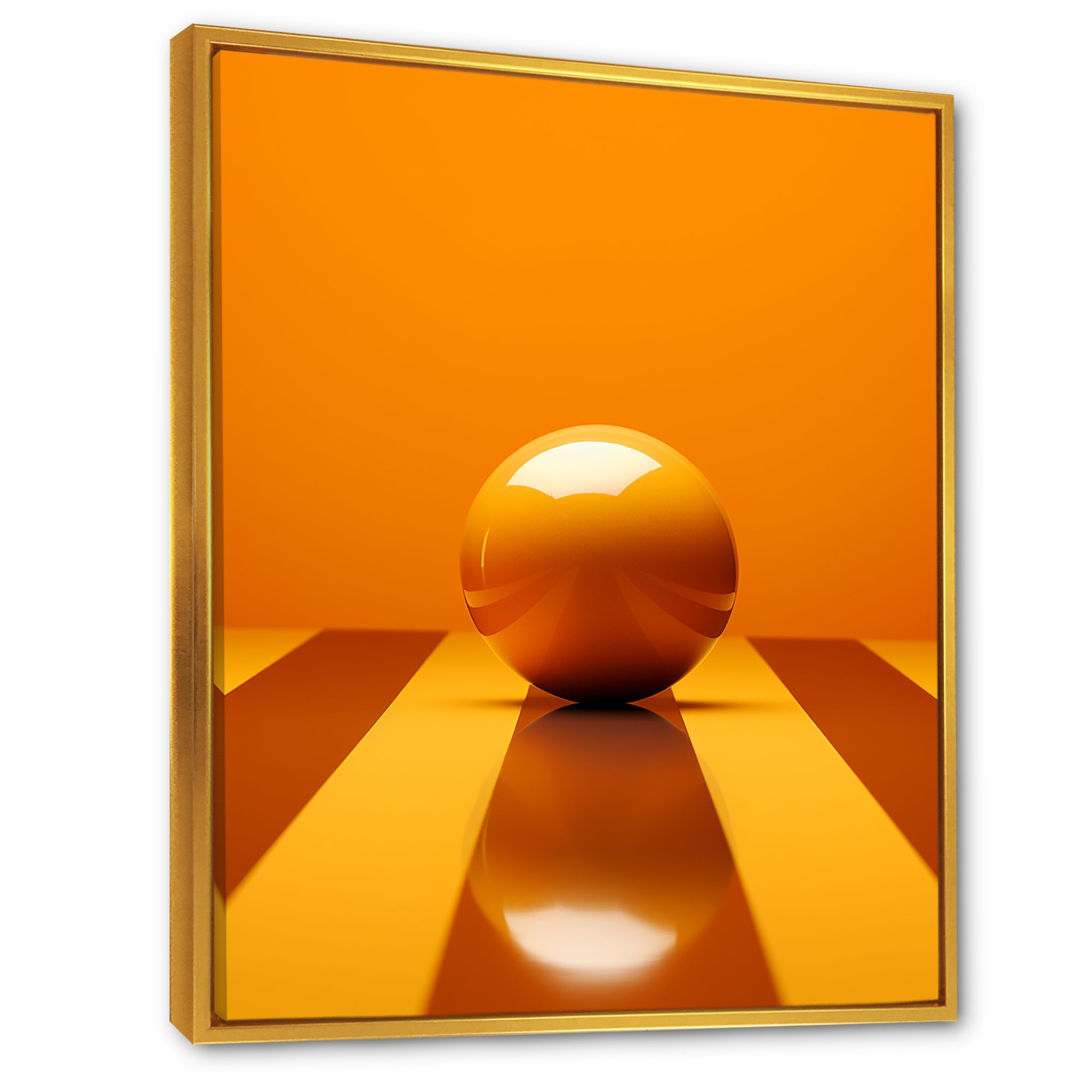 Bowling Tangerine Triumph - Bowling Canvas Wall Art