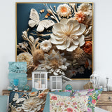 Textured Layers Mixed Media Dance - Butterfly Canvas Wall Art