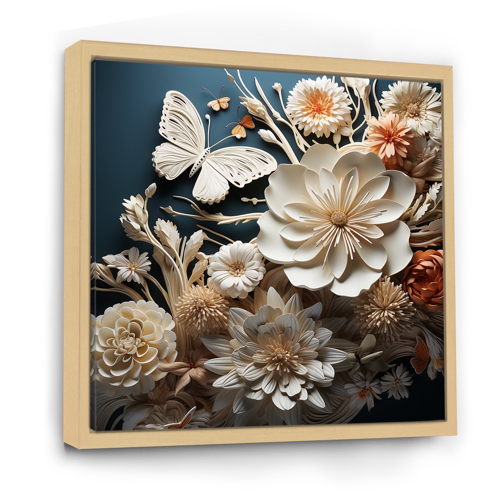 Textured Layers Mixed Media Dance - Butterfly Canvas Wall Art