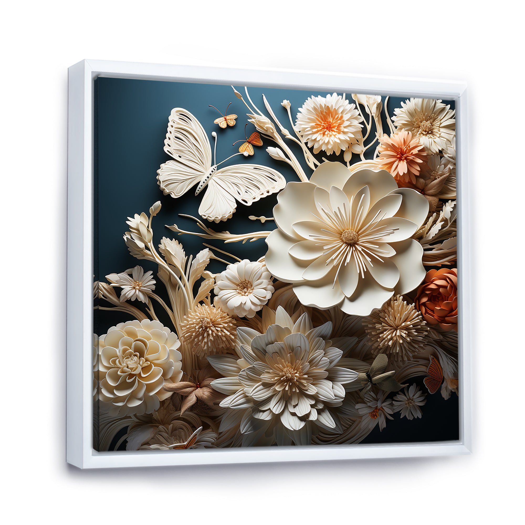 Textured Layers Mixed Media Dance - Butterfly Canvas Wall Art