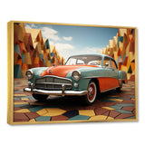 Cubist Interpretation Of A Vintage Car - Car Vintage Canvas Wall Art