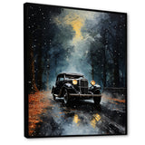 1930s American Vintage Car At Noir - Car Vintage Canvas Wall Art