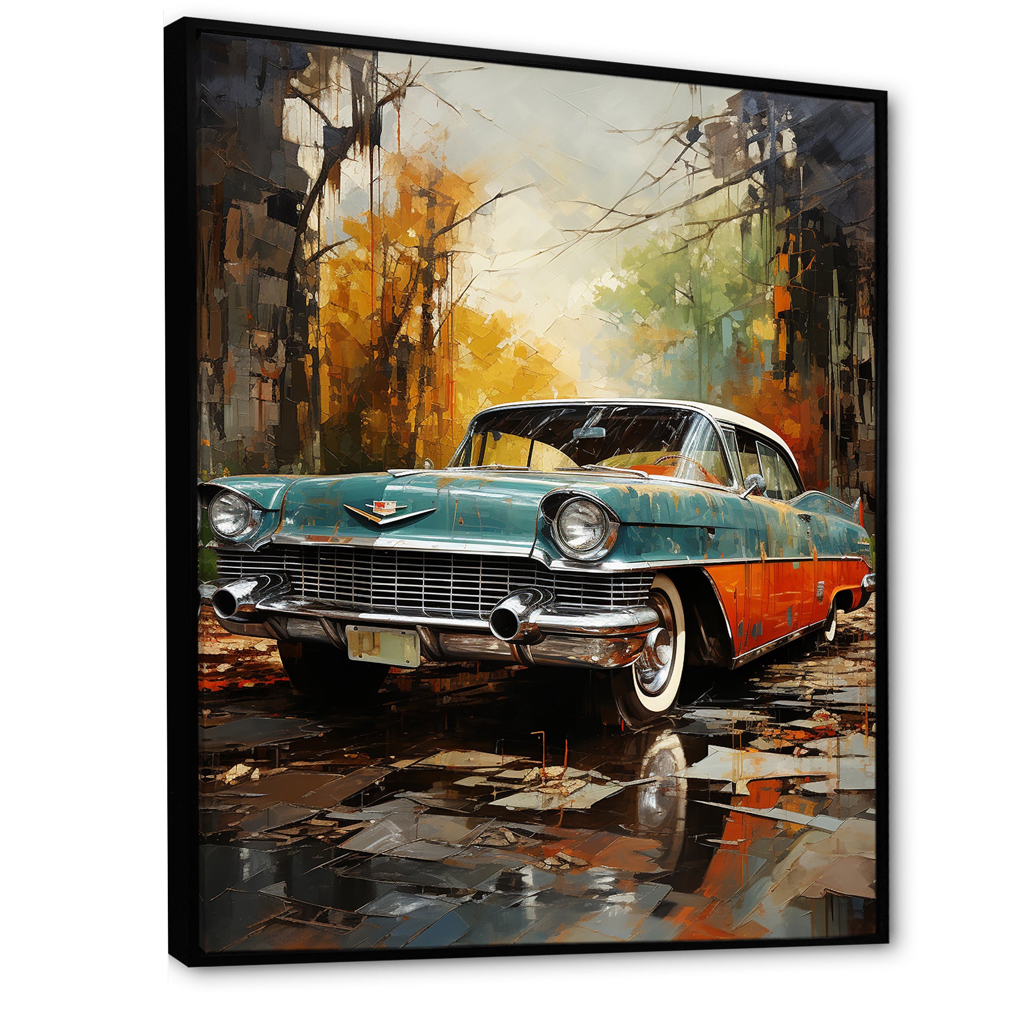 A Symbolism Vintage Car - Car Vintage Canvas Wall Art
