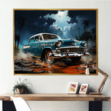 Abstract Car Vintage Vitality - Car Vintage Canvas Wall Art