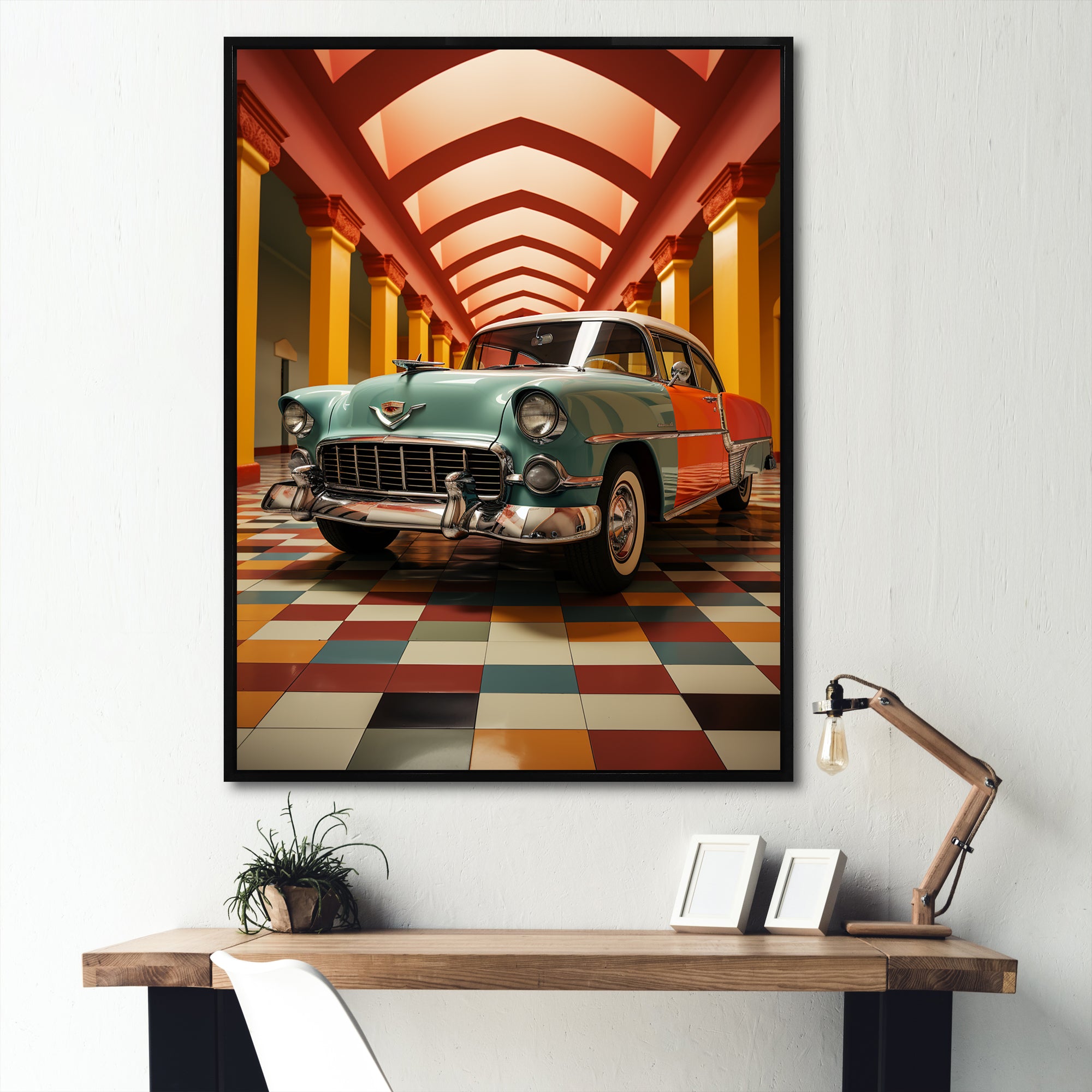 Pimp My Ride Retro Car - Car Vintage Canvas Wall Art