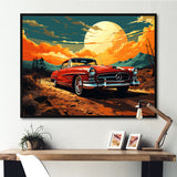 Vintage European Car In Nevada - Car Vintage Canvas Wall Art