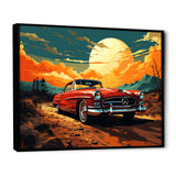 Vintage European Car In Nevada - Car Vintage Canvas Wall Art