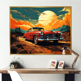 Vintage European Car In Nevada - Car Vintage Canvas Wall Art