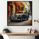 1960s Old Car In England - Car Vintage Canvas Wall Art