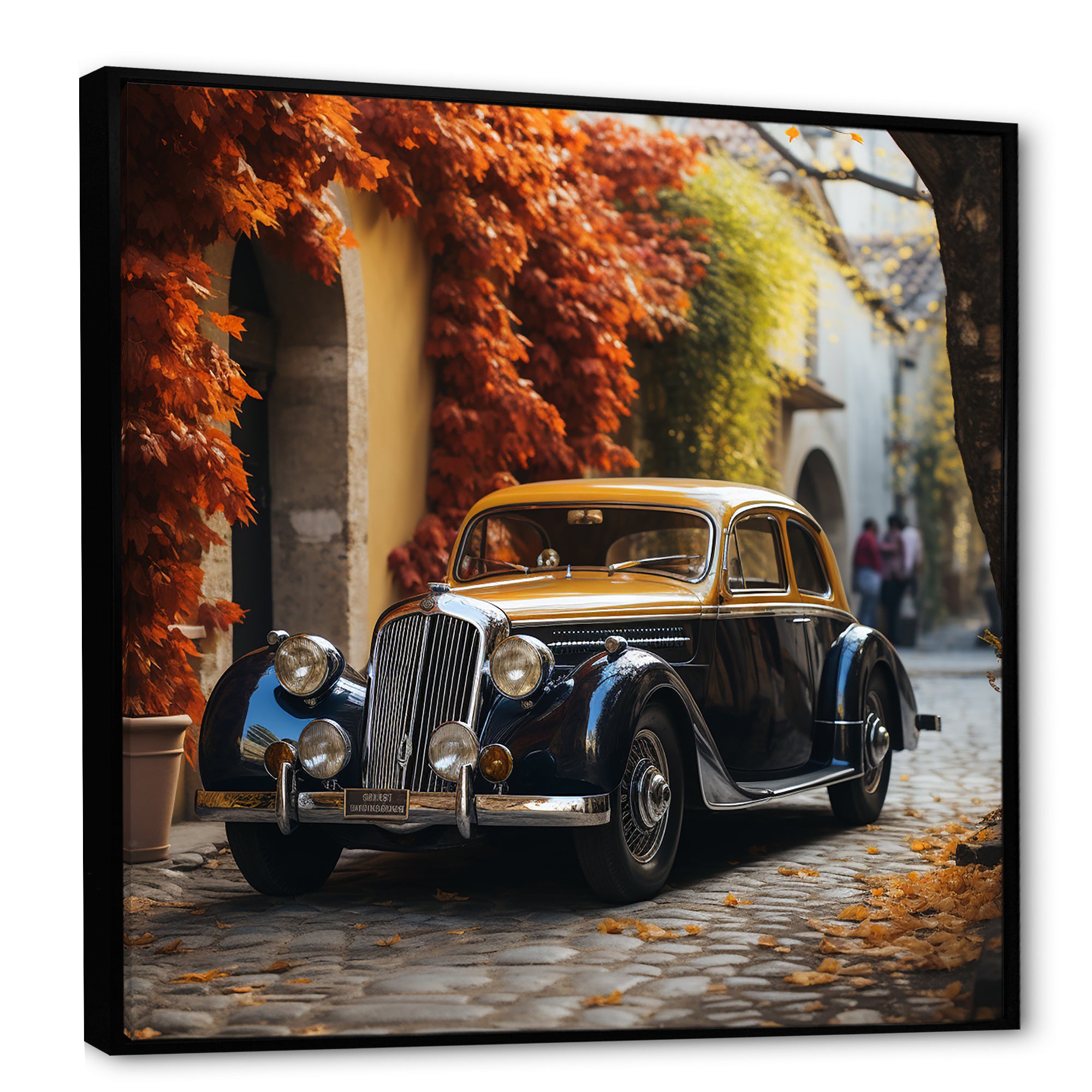 1960s Old Car In England - Car Vintage Canvas Wall Art