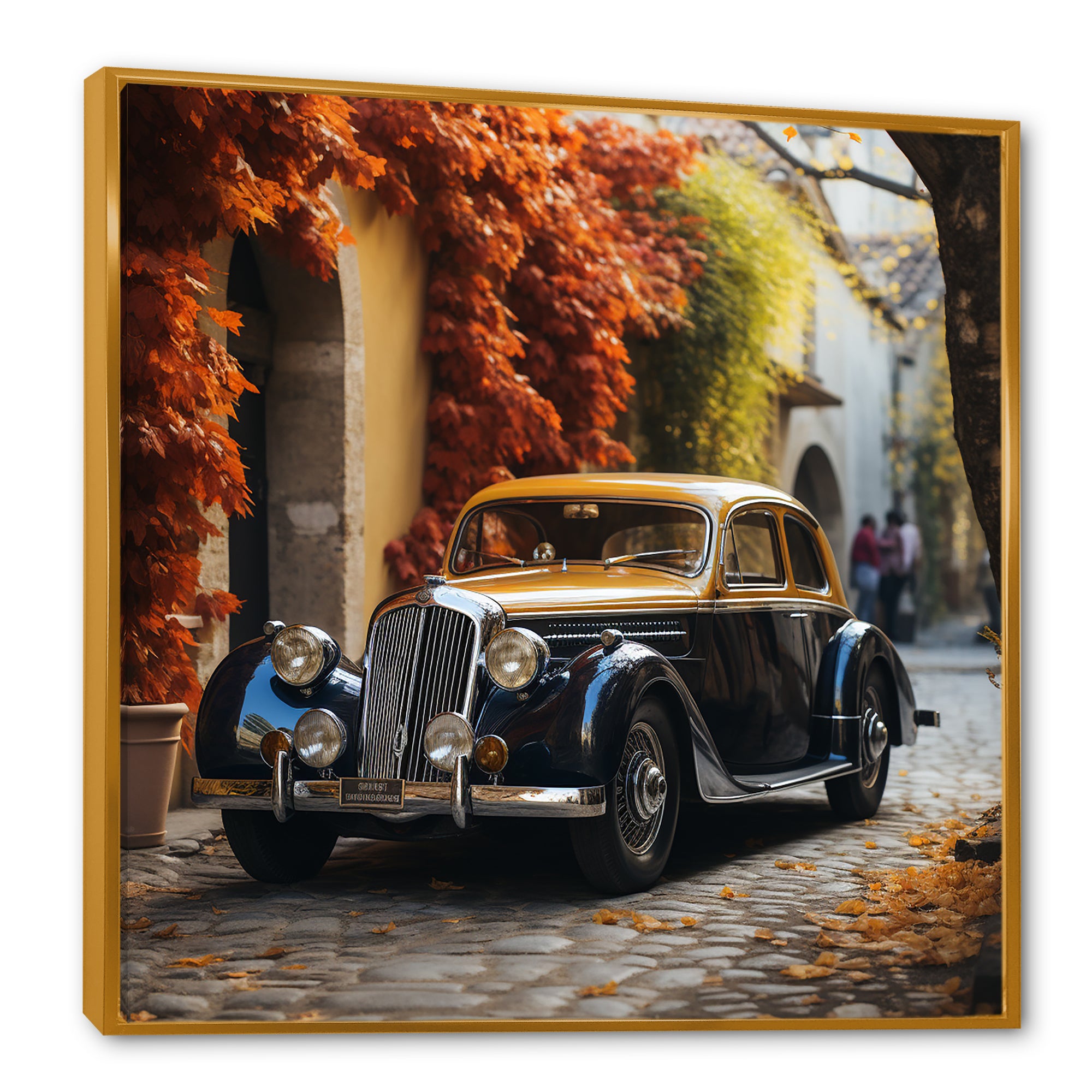 1960s Old Car In England - Car Vintage Canvas Wall Art