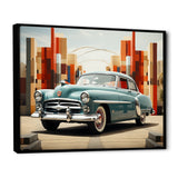Cubist 1950s Car Vintage Evolution - Car Vintage Canvas Wall Art