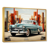 Cubist 1950s Car Vintage Evolution - Car Vintage Canvas Wall Art