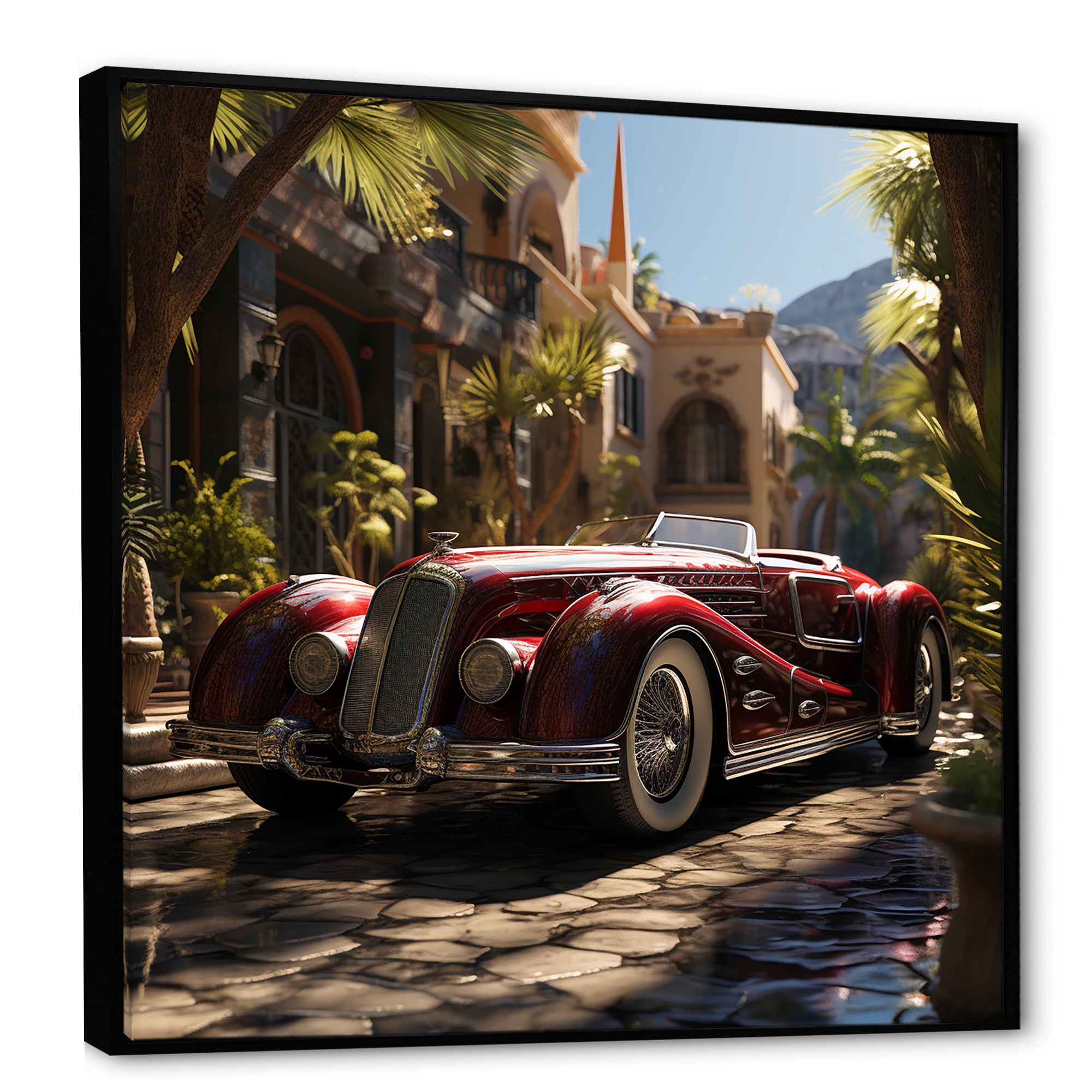 Expressionist Vintage Car Spirit - Car Vintage Canvas Wall Art