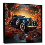 Expressionist Car Vintage Verve - Car Vintage Canvas Wall Art