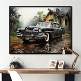 Noir Vintage Car Elegance - Car Vintage Canvas Wall Art