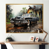 Noir Vintage Car Elegance - Car Vintage Canvas Wall Art