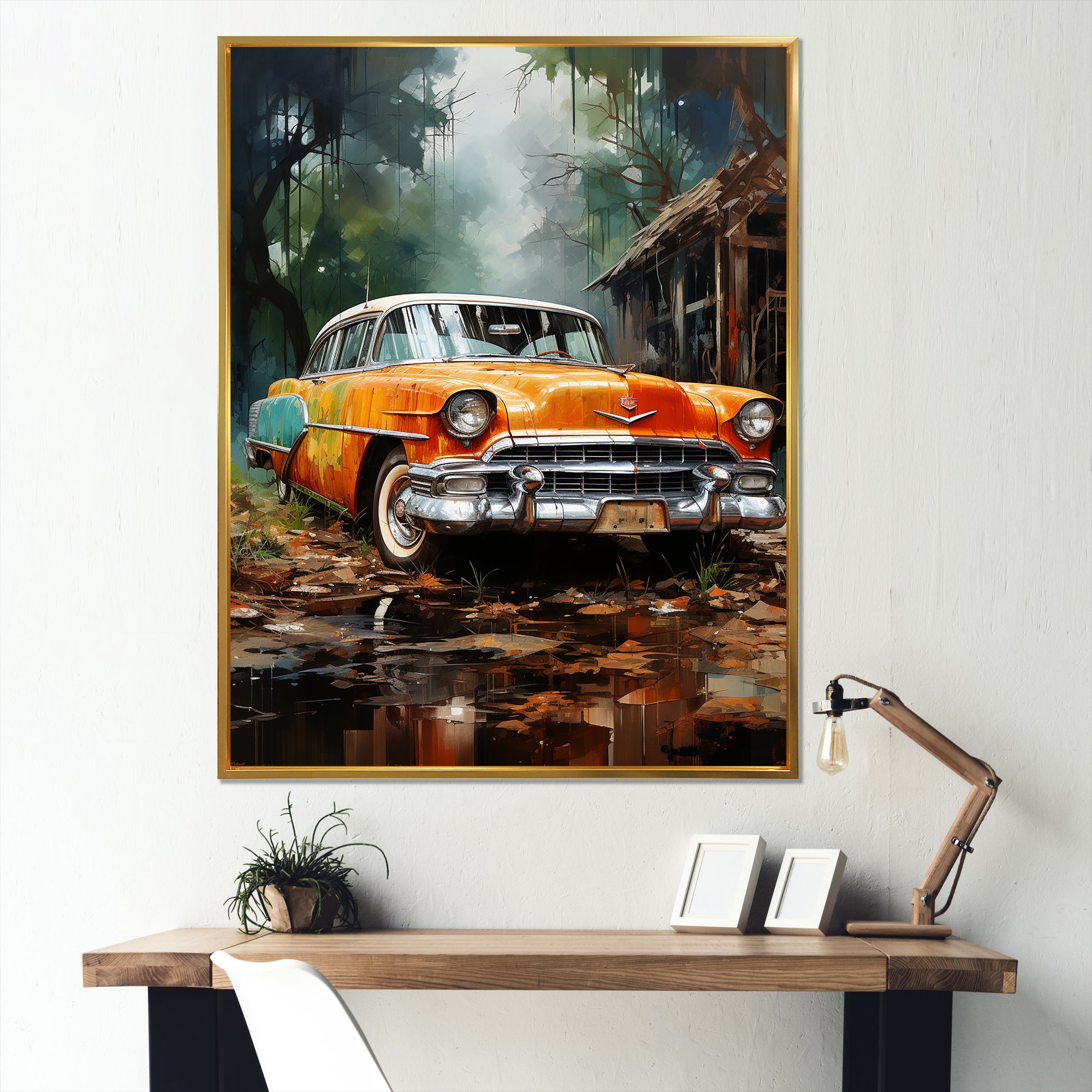 Symbolic Vintage Car Charm - Car Vintage Canvas Wall Art
