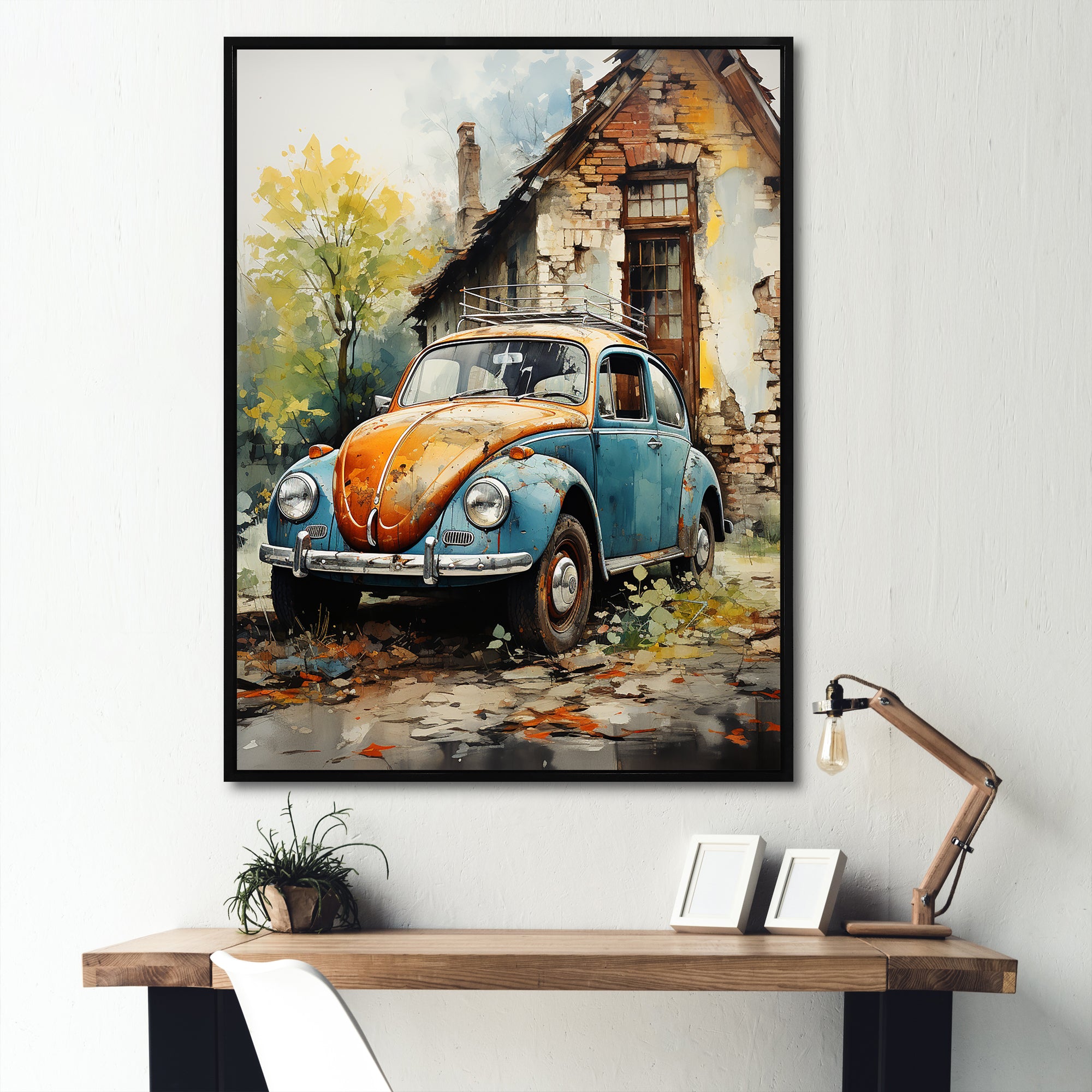 Symbolic German Car Charm - Car Vintage Canvas Wall Art