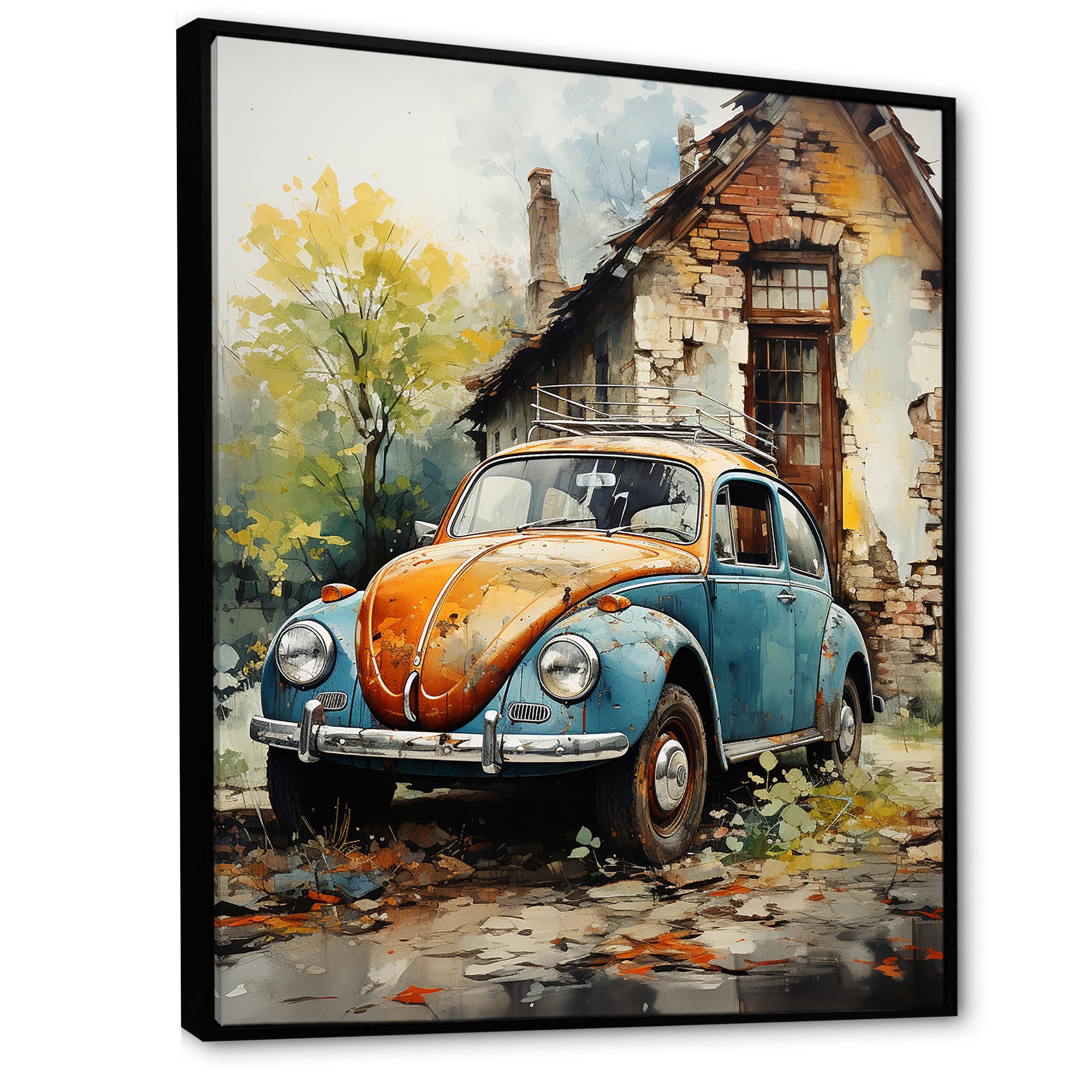 Symbolic German Car Charm - Car Vintage Canvas Wall Art
