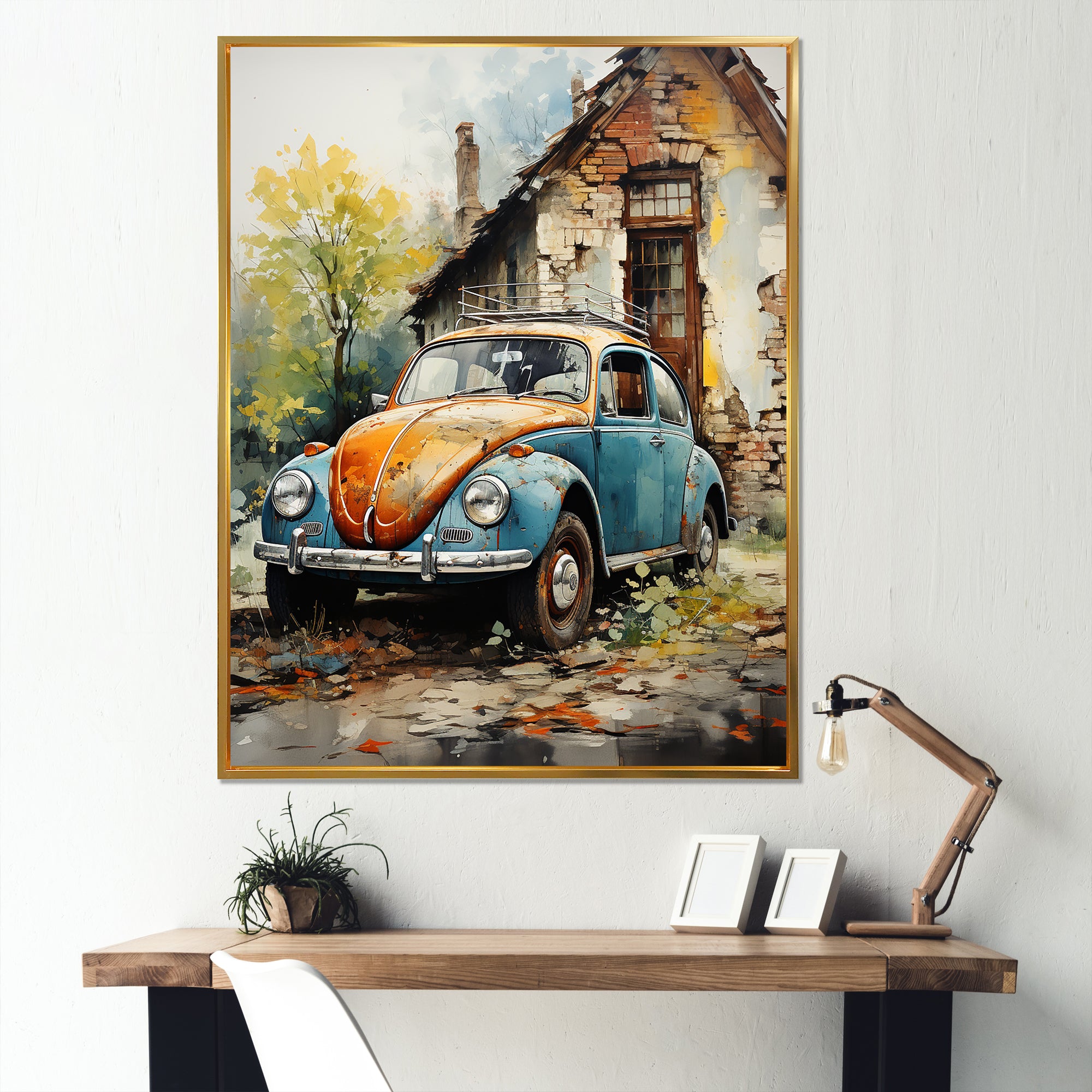Symbolic German Car Charm - Car Vintage Canvas Wall Art