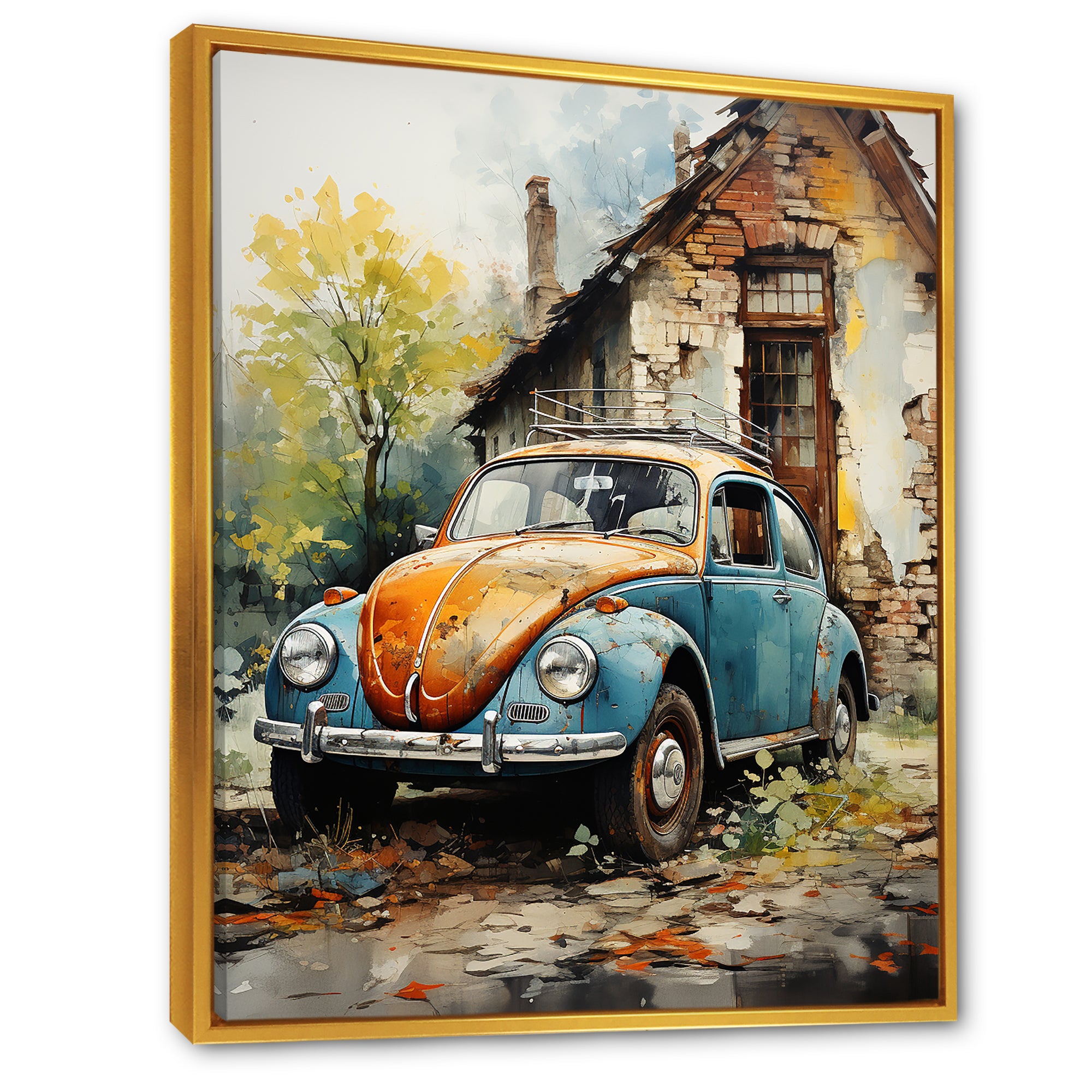 Symbolic German Car Charm - Car Vintage Canvas Wall Art