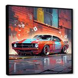 Graffiti Car In Tokyo - Car/Van Canvas Wall Art