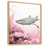 Pink And Grey Shark Dance - Shark Wall Decor