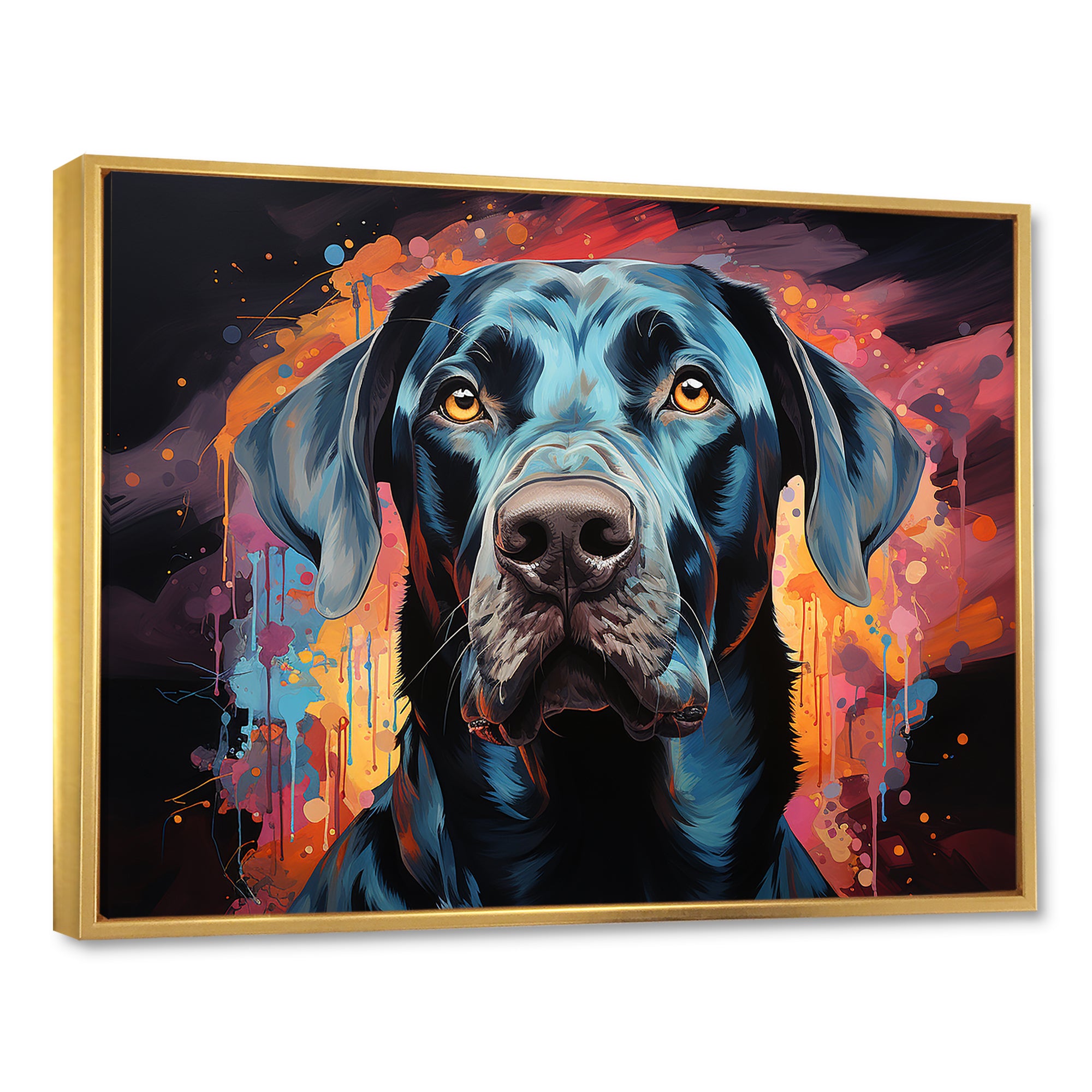 Dog Great Dane Grace - Dog Framed Canvas Art