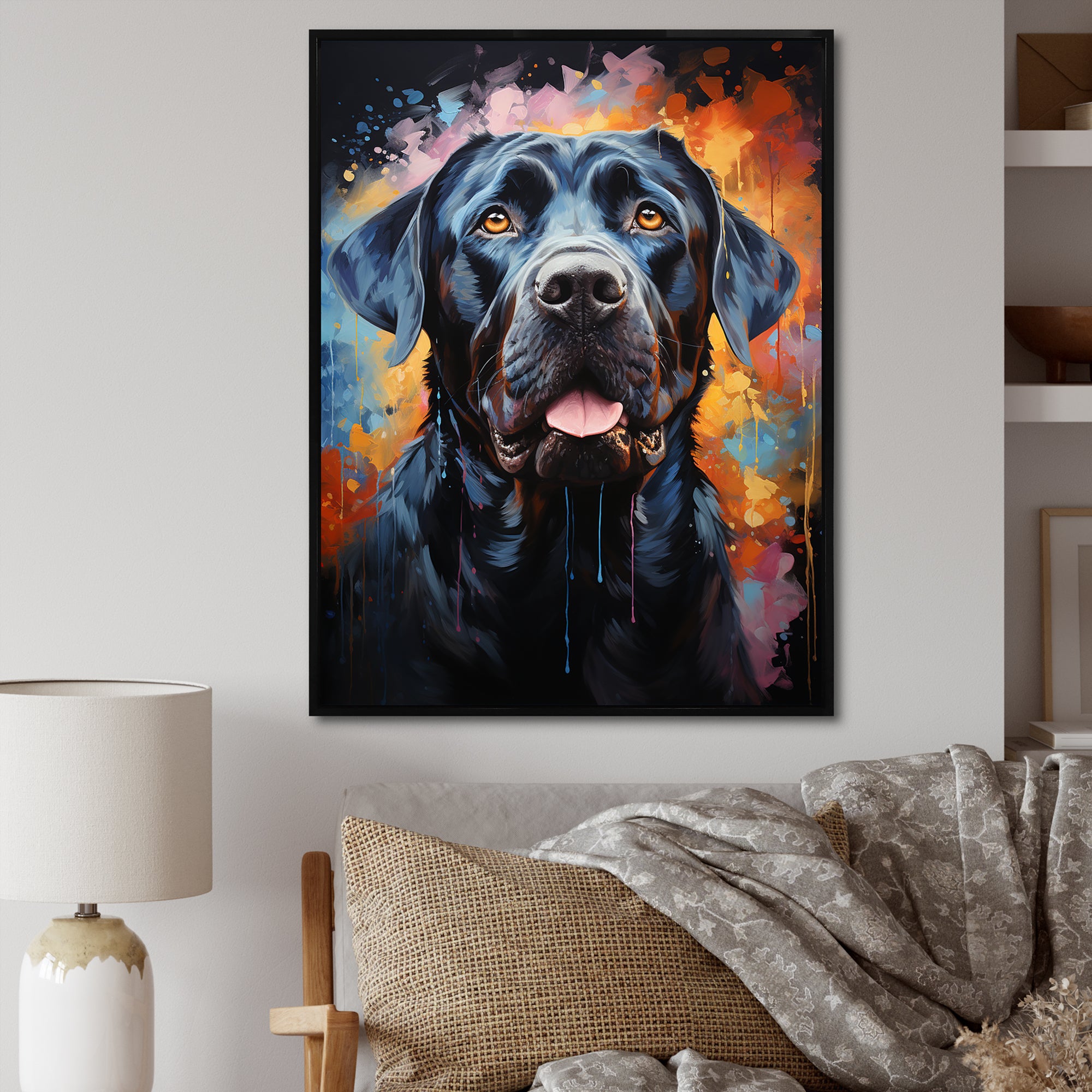 Popart Mastiff Majesty - Blue Dog Wall Art
