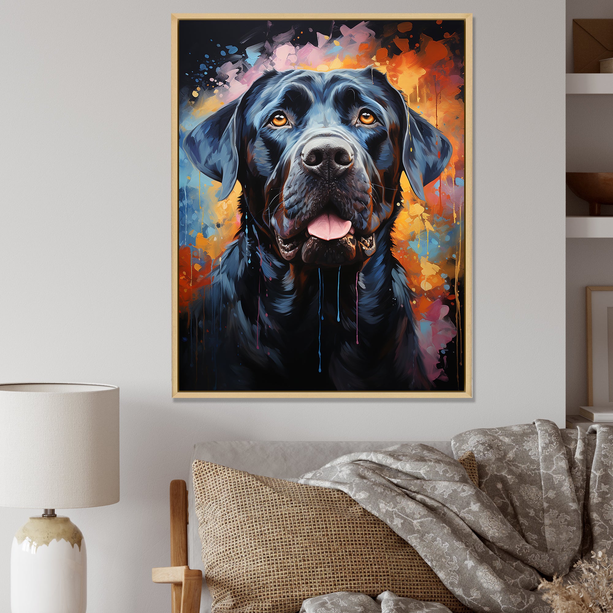 Popart Mastiff Majesty - Blue Dog Wall Art