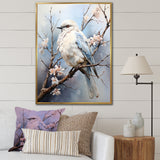 Peaceful Winged Beauty - Bird Floral Living Room Wall Art