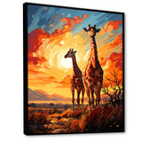 Giraffe African Horizon - Giraffe Wall Art Prints