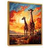 Giraffe African Horizon - Giraffe Wall Art Prints