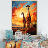 Giraffe African Horizon - Giraffe Wall Art Prints