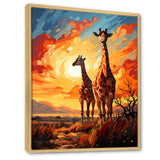 Giraffe African Horizon - Giraffe Wall Art Prints