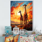Giraffe African Horizon - Giraffe Wall Art Prints