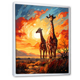 Giraffe African Horizon - Giraffe Wall Art Prints