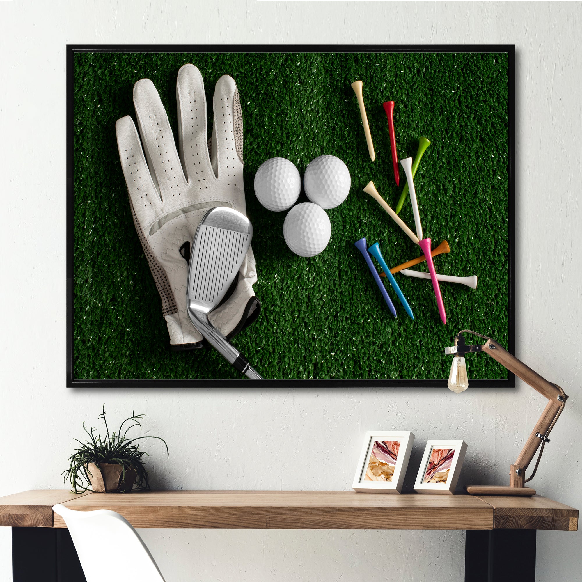 Golf Set Collage - Golf Canvas Wall Art