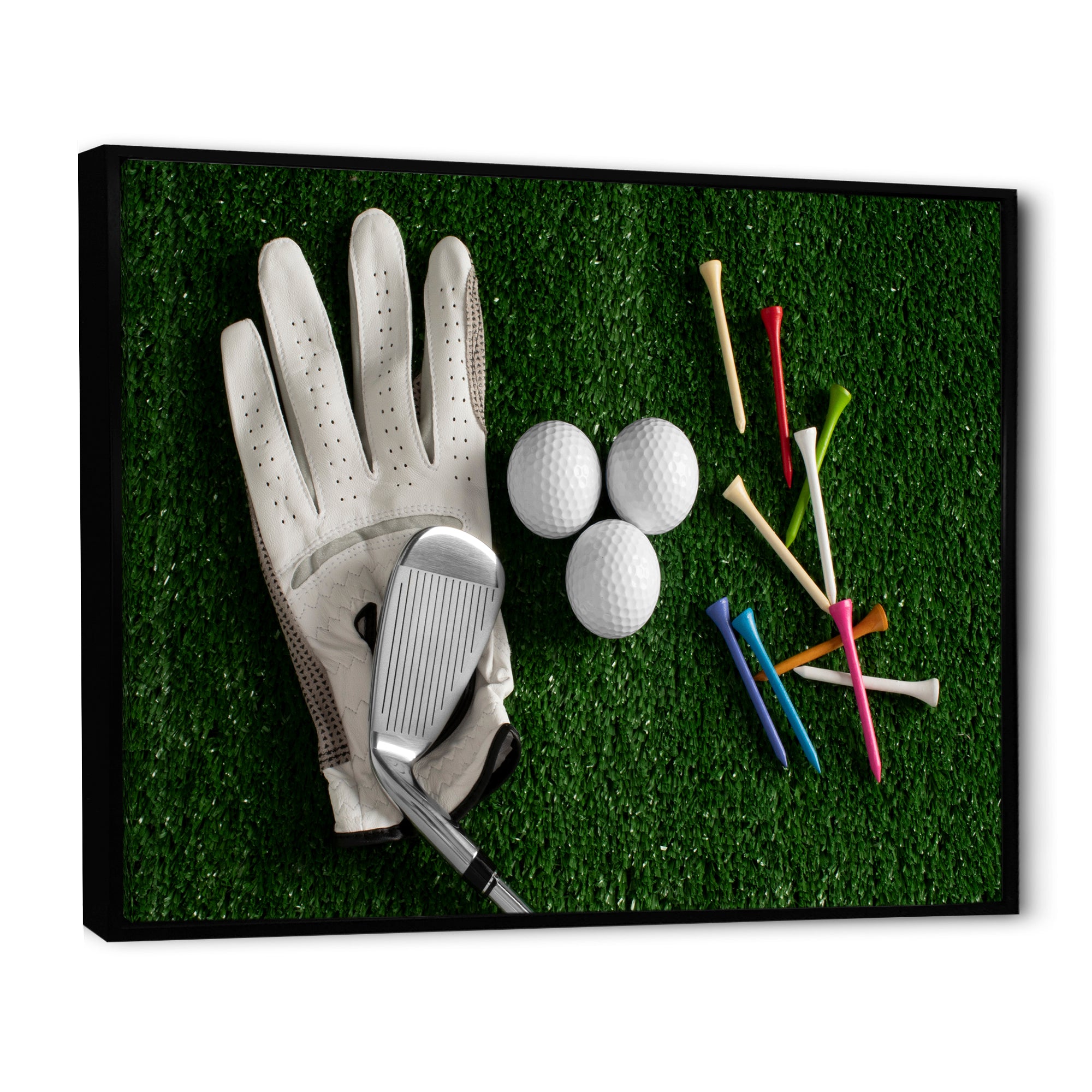 Golf Set Collage - Golf Canvas Wall Art