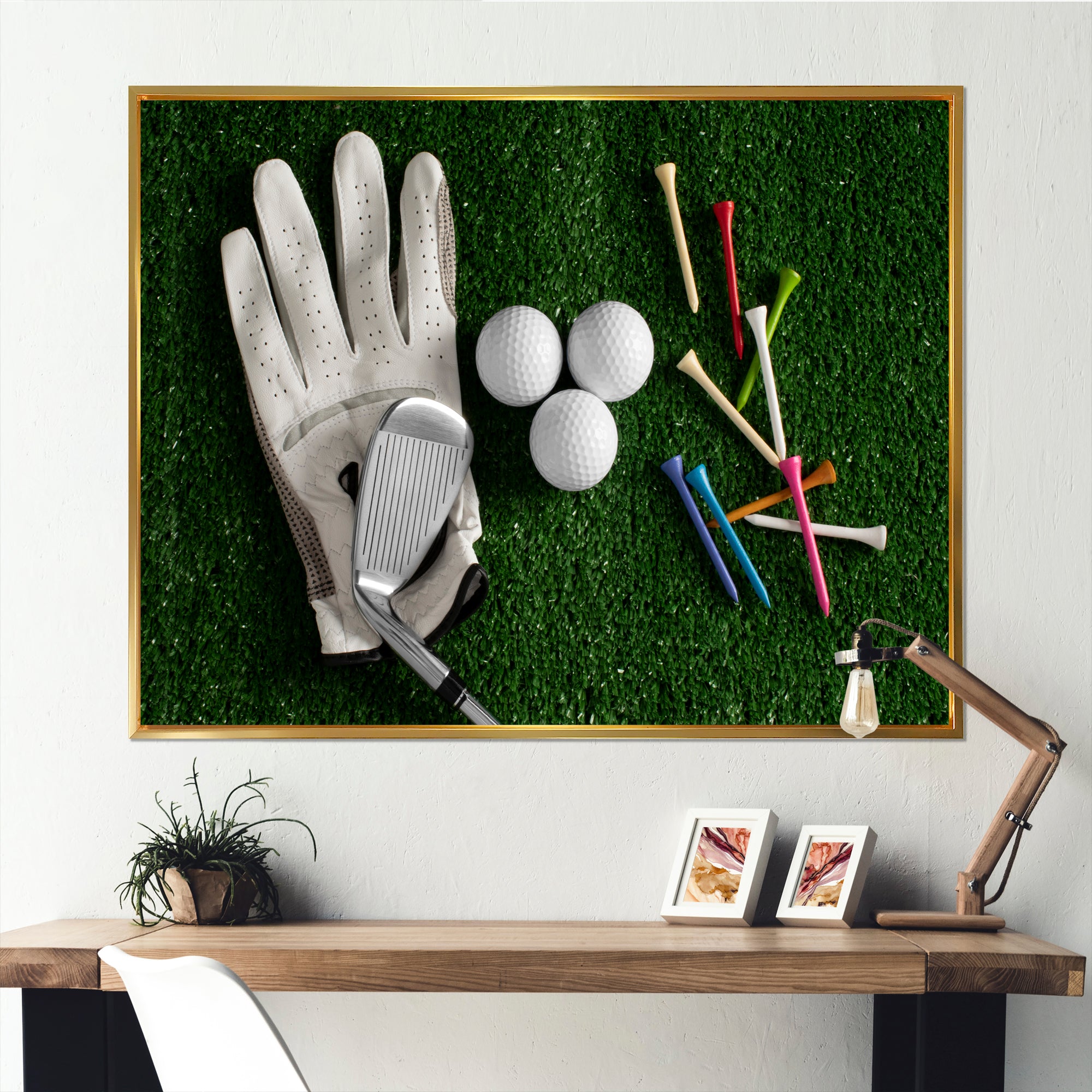 Golf Set Collage - Golf Canvas Wall Art
